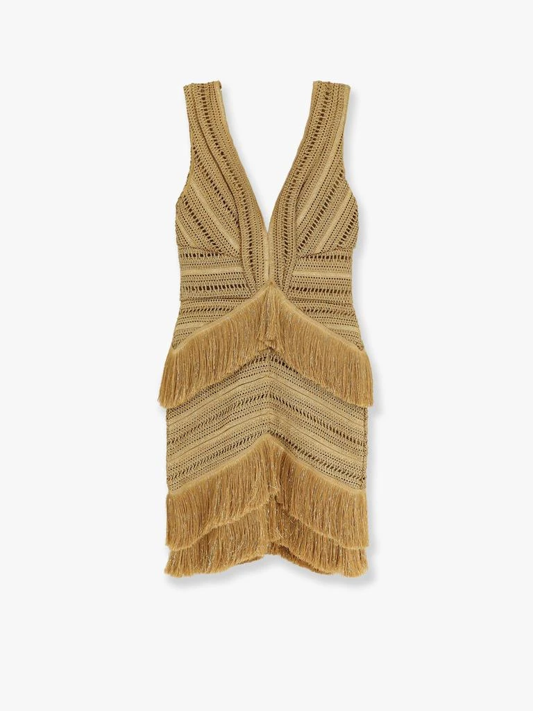 PatBO Pampas mini dress with embroidery and fringes 1
