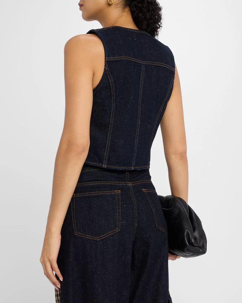 Ganni Denim Patchwork Utility Vest 3
