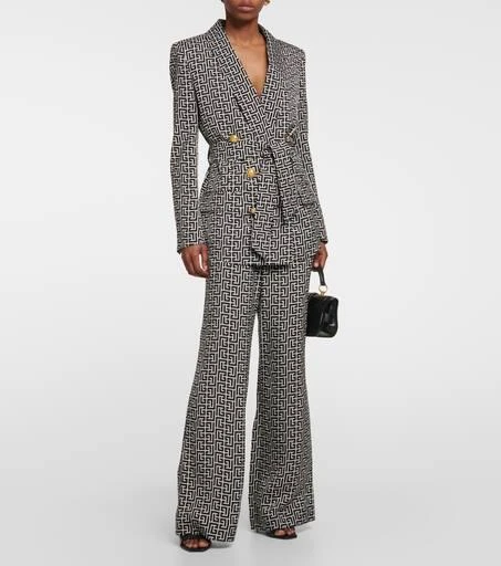 Balmain Double-breasted monogram jacket 2