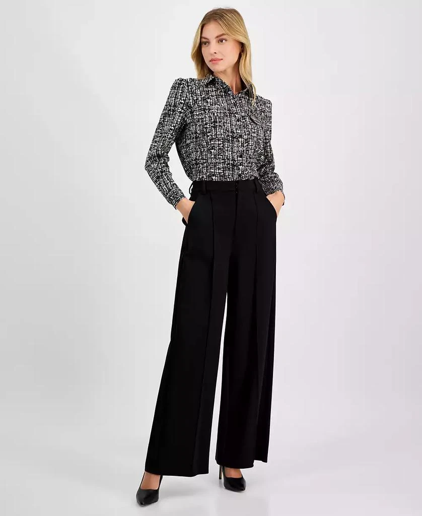 Bar III Women's Abstract-Print Shirt, Exclusively at Macy's 2