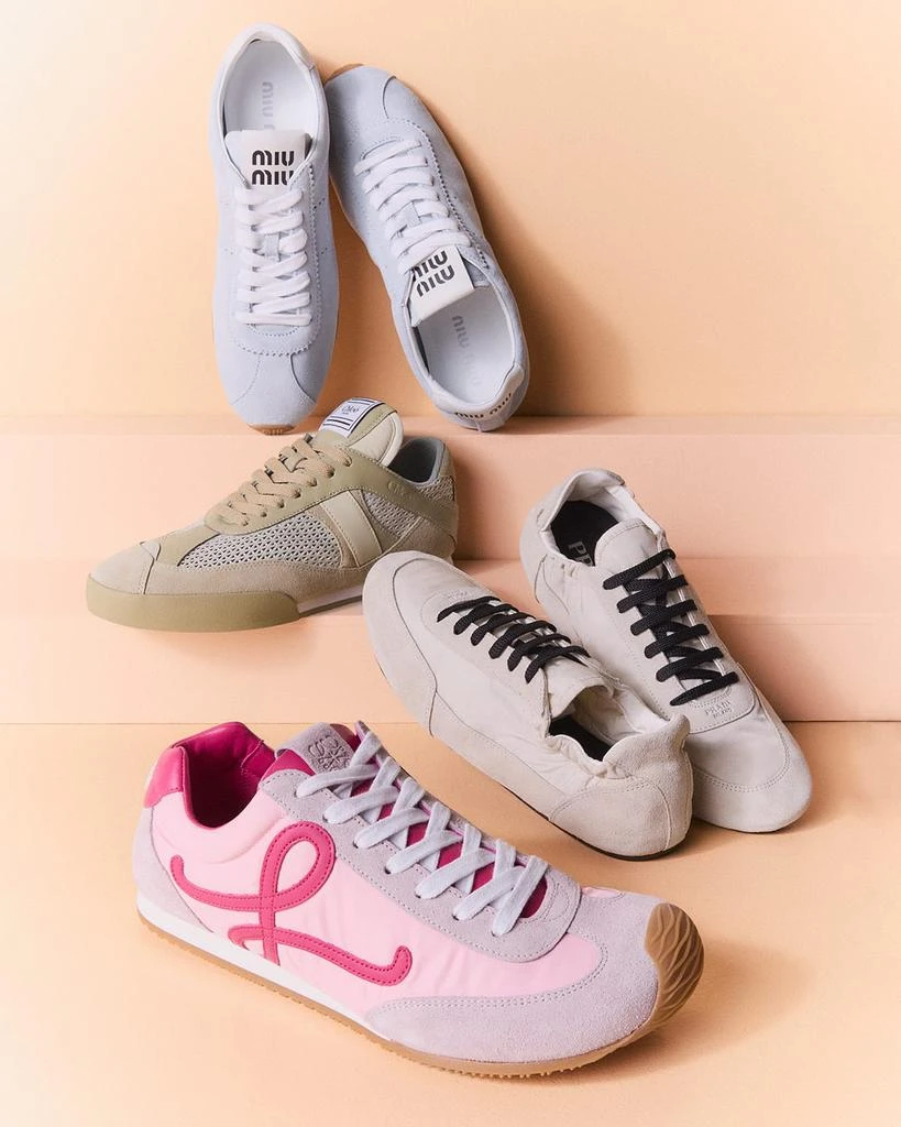 Miu Miu Suede Bicolor Retro Trainer Sneakers 2