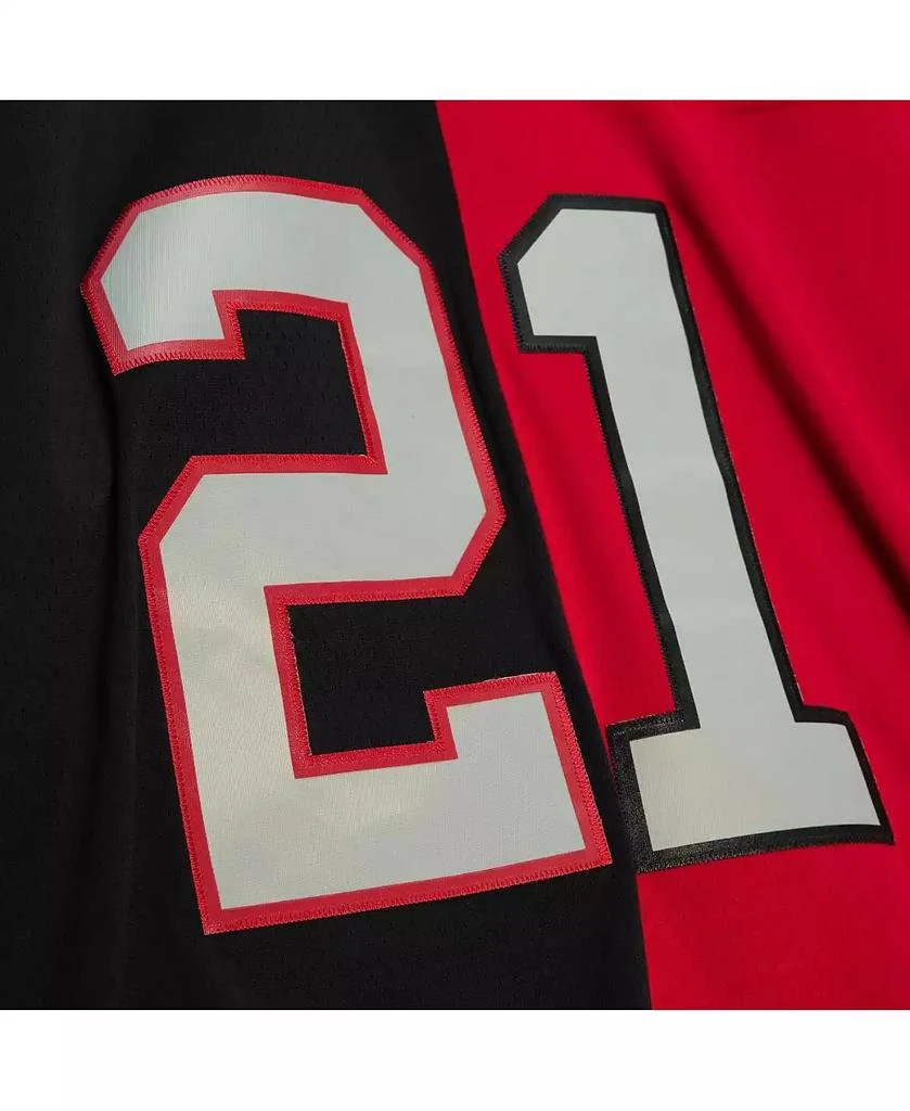 Mitchell & Ness Men's Deion Sanders Black, Red Atlanta Falcons Big and Tall Split Legacy Retired Player Replica Jersey 2