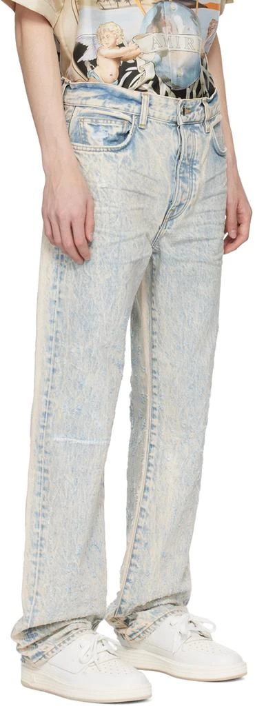 AMIRI Blue & Off-White Shotgun Jeans 2