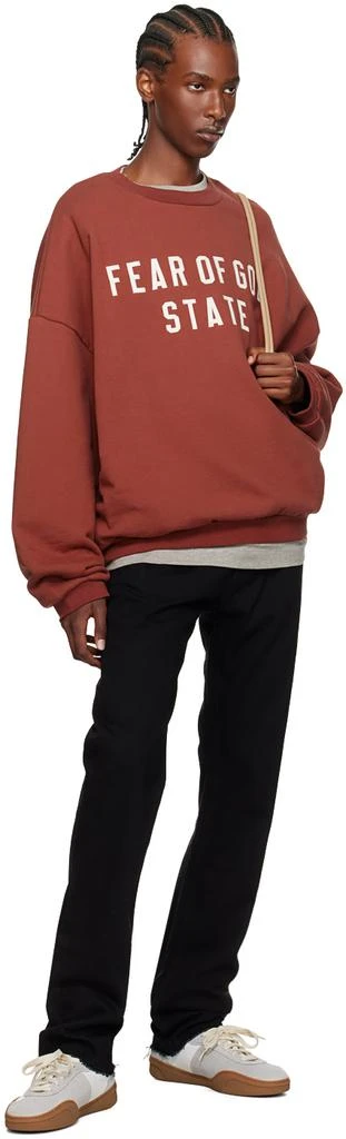 Essentials Burgundy Crewneck Sweatshirt 5