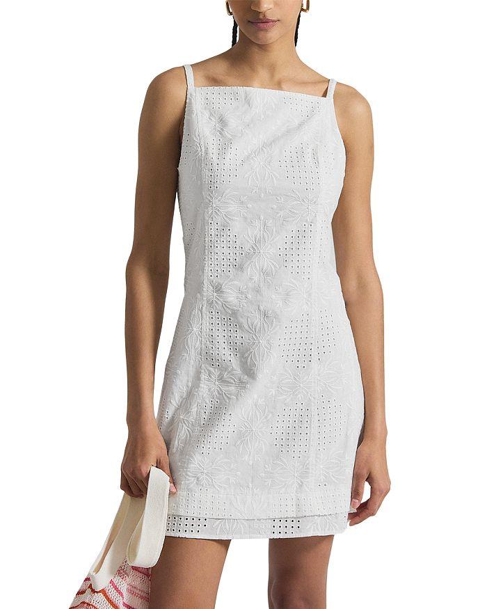 Derek Lam Saige Garden Tile Eyelet Mini Dress