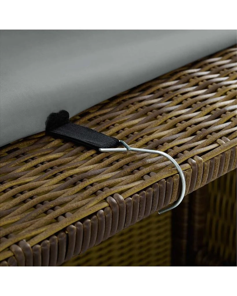 Modway Outdoor Immerse Convene / Sojourn / Summon Ottoman And Side Table 3