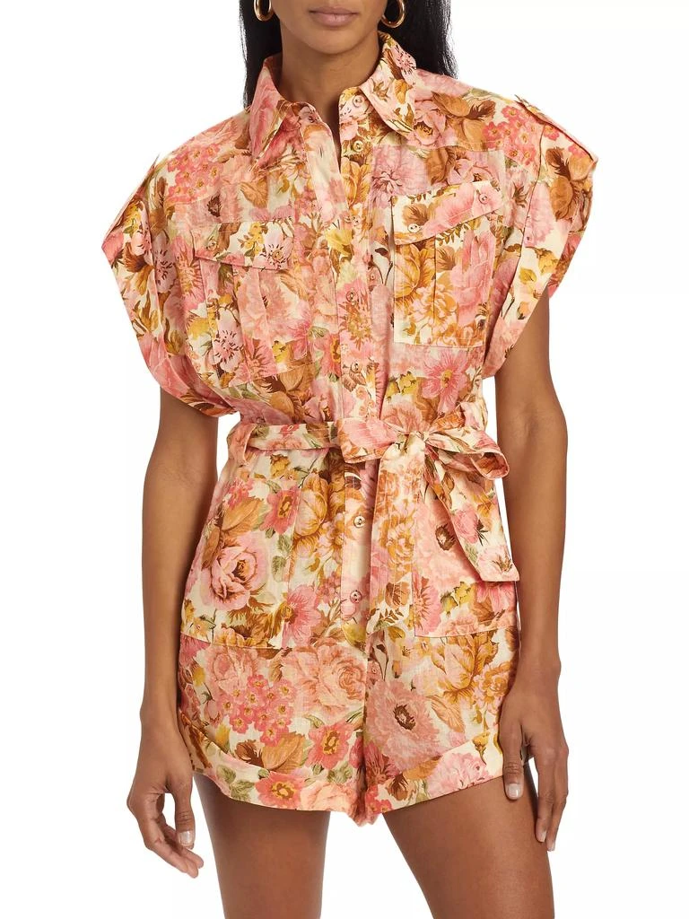 Zimmermann Golden Cuffed Romper 3