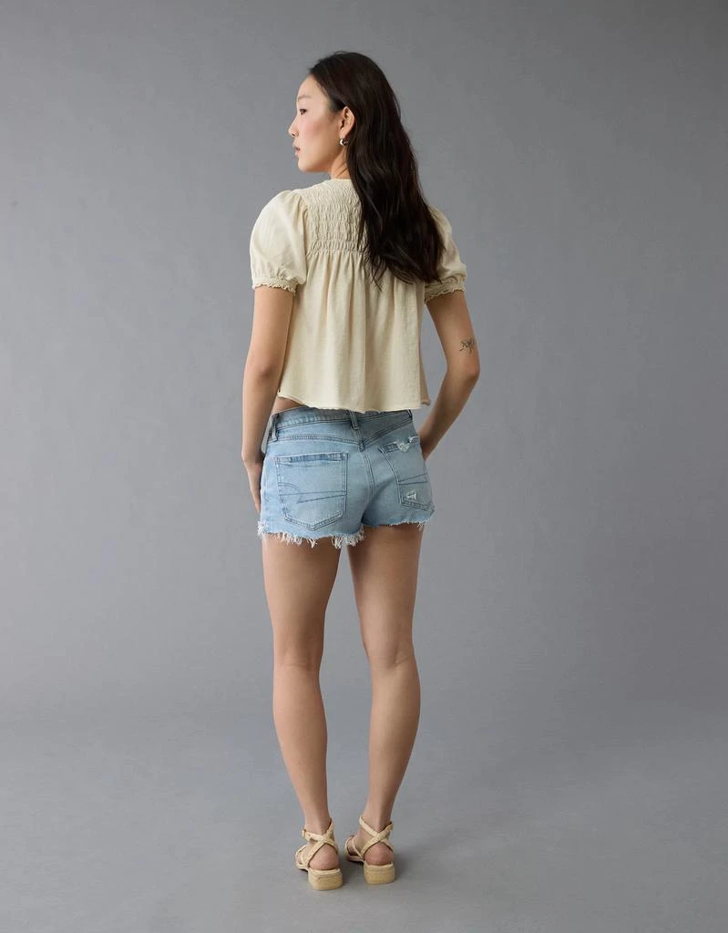 AE AE Sunchaser Knit Puff Sleeve Smocked T-Shirt 2