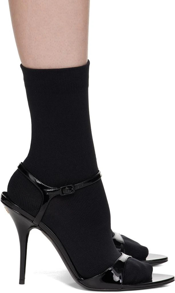 Balenciaga Black Avenue Sock 110 Heeled Sandals 1