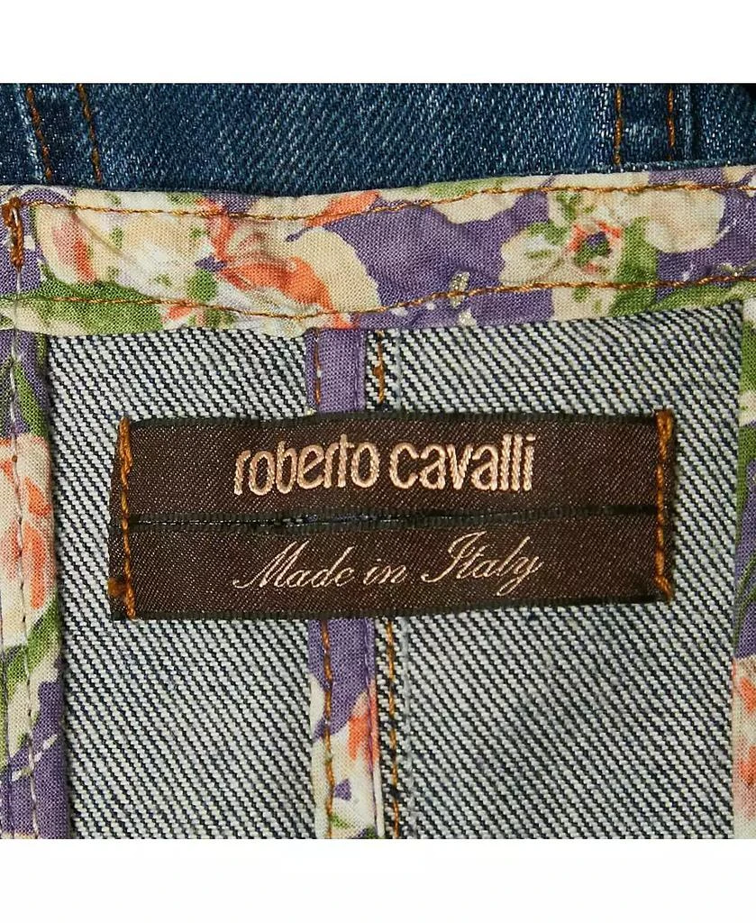 Pre-Owned Roberto Cavalli Women
s Blue Denim Embellished Bustier Mini Dress 4