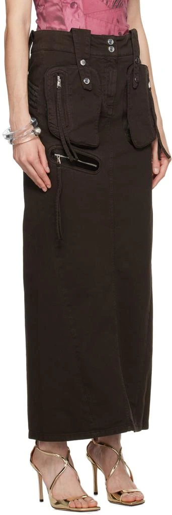 BLUMARINE Brown Pockets Maxi Skirt 2