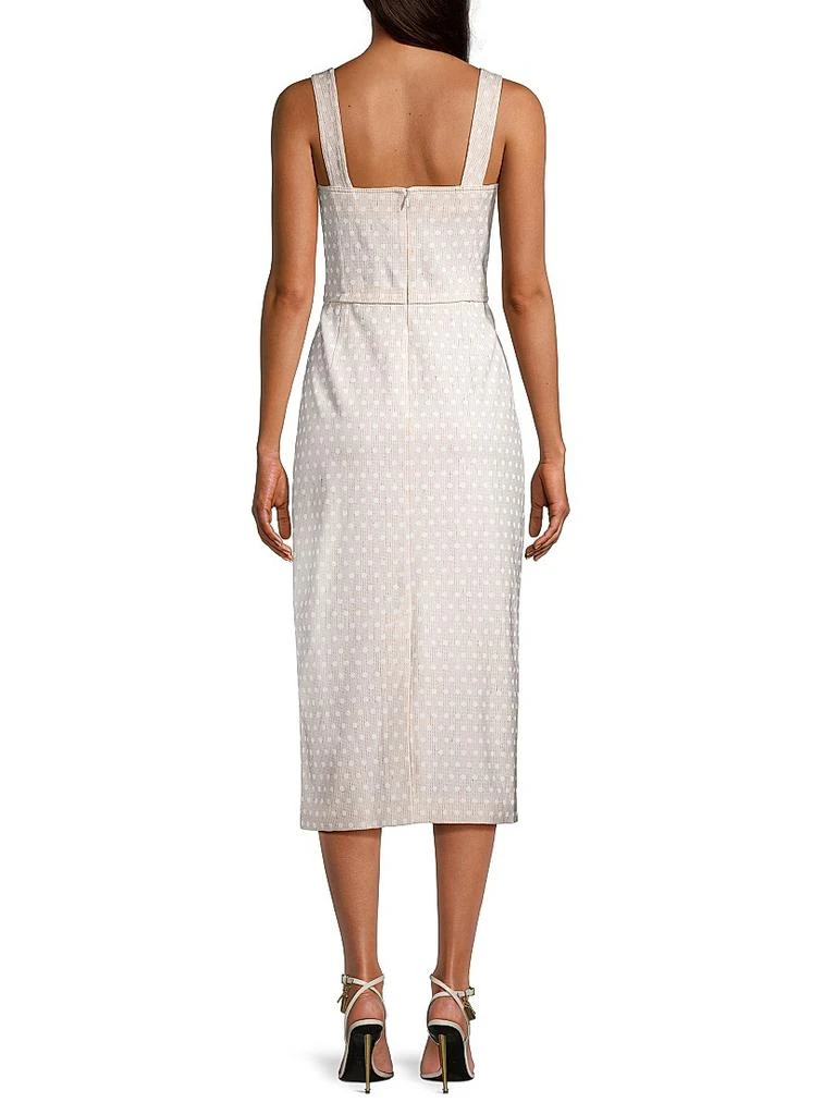 Tory Burch Geometric Linen-Blend Sheath Dress 5