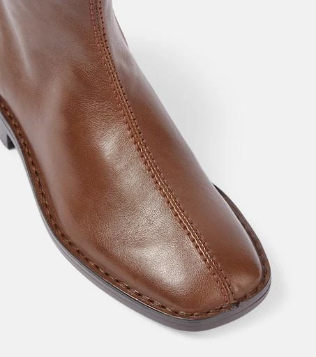 Lemaire Piped Zipped leather ankle boots 5