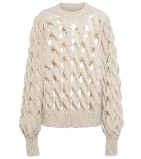 Isabel Marant Eggie open-knit mohair wool-blend sweater 1