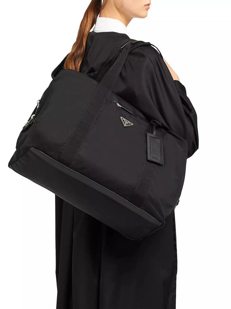 Prada Re-Nylon and Saffiano Leather Duffle Bag 8