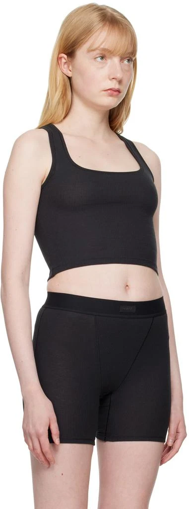 SKIMS Black Cotton Rib Tank Top 2