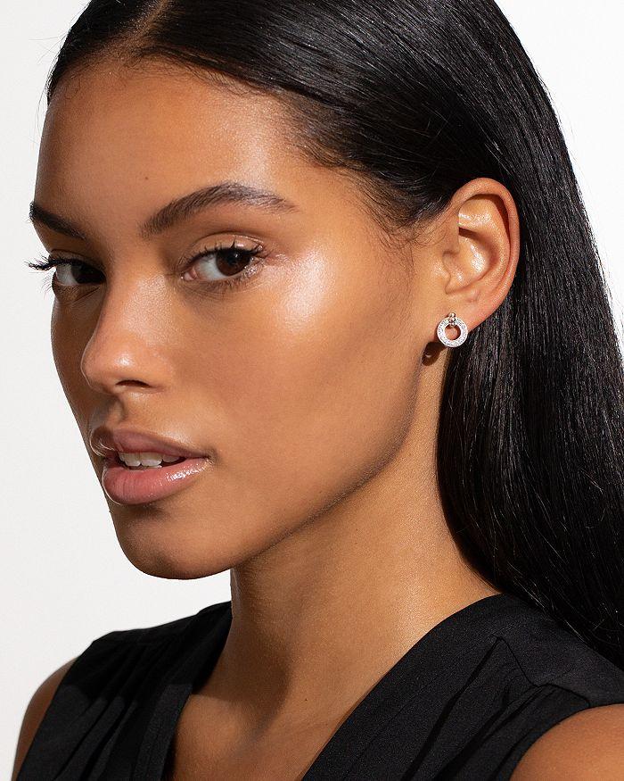 LAGOS Sterling Silver Caviar Spark Diamond Circle Stud Earrings