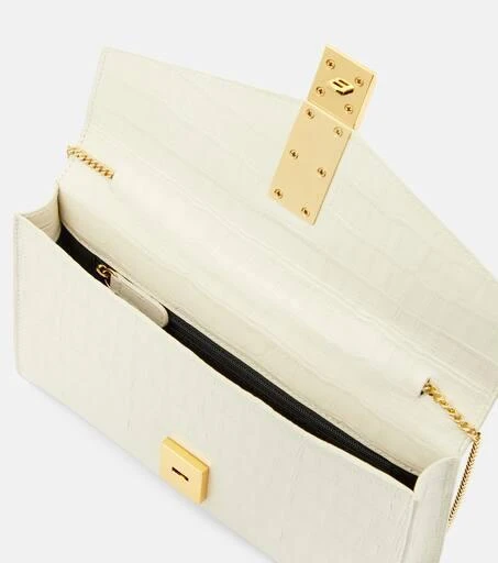 Demellier Vancouver croc-effect leather clutch 3