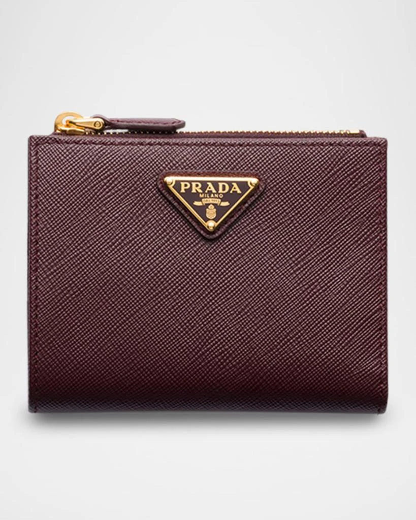 Prada Small Bifold Saffiano Leather Wallet 1