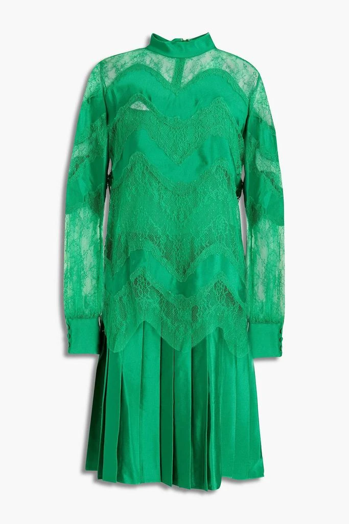 chinese dress ladies Valentino Green Lace Fitted Dress Bow Detail Dress SO ELEGANT Size XS ladies