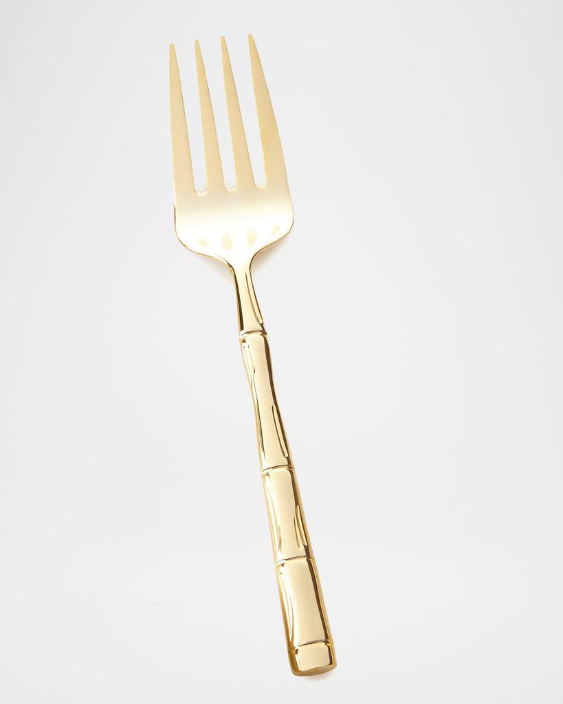Wallace Silversmiths Gold Bamboo Meat Fork