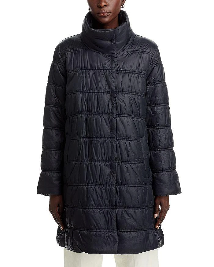 Eileen Fisher Ruched Puffer Coat 7