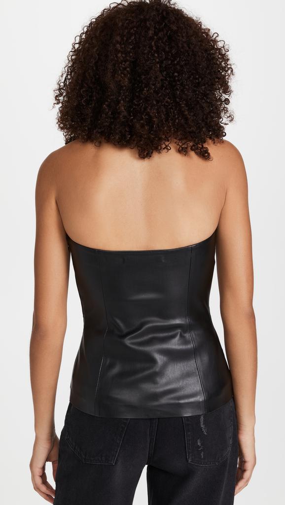 Susana Monaco Faux Leather Tube Top