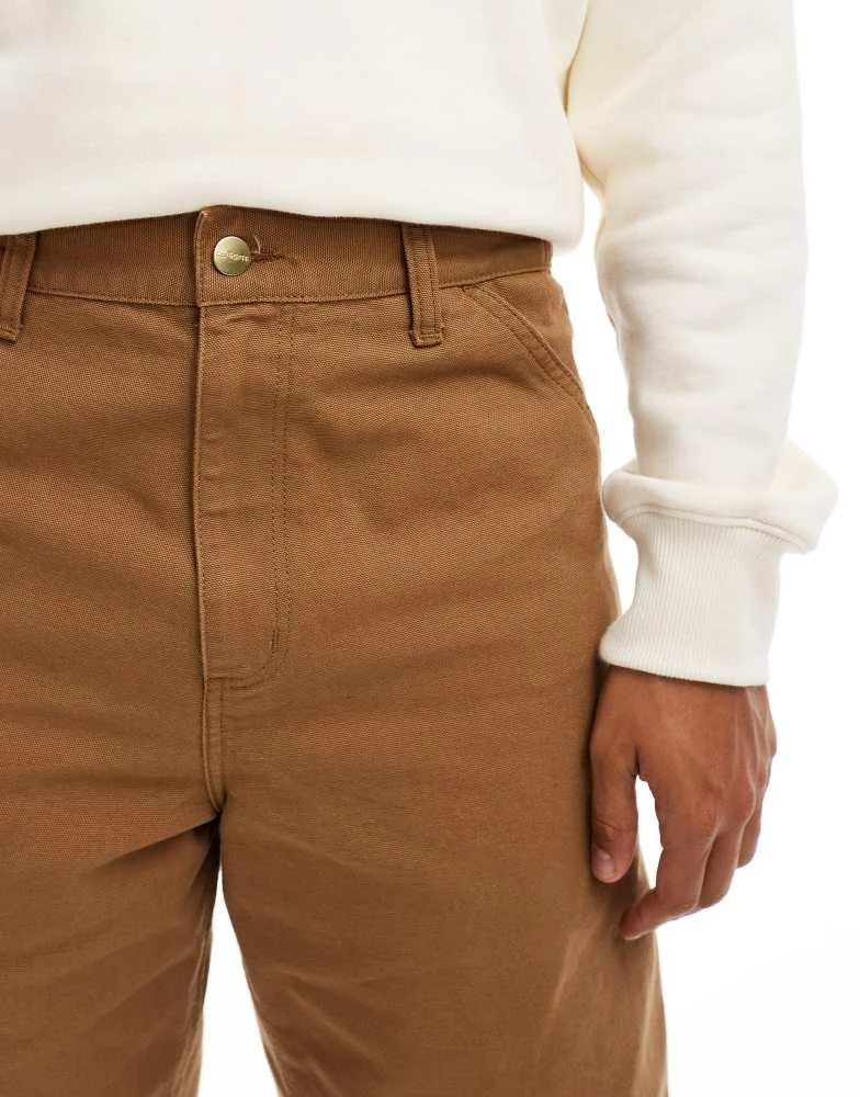 Carhartt WIP Carhartt WIP single knee carpenter jort in brown 3