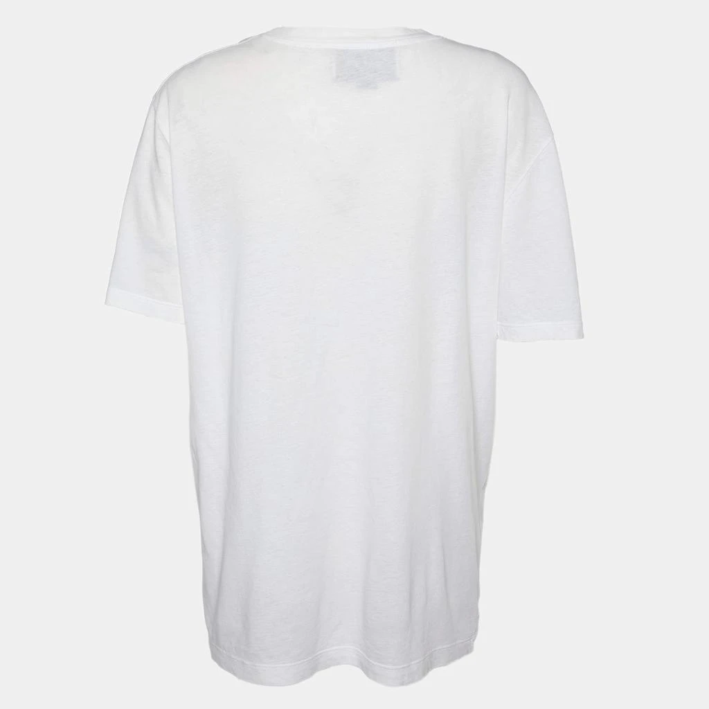 Gucci Gucci White L'Aveugle Par Amour Print Cotton Crew Neck T-Shirt L 2