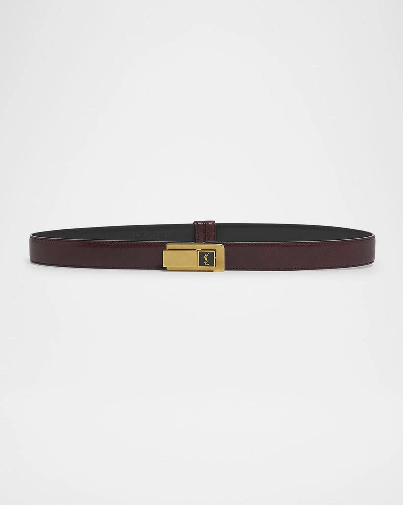 Yves Saint Laurent YSL Skinny Leather Belt 1