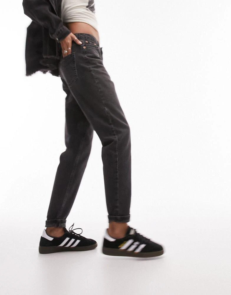 Topshop Topshop hourglass original Mom high rise in washed black 2