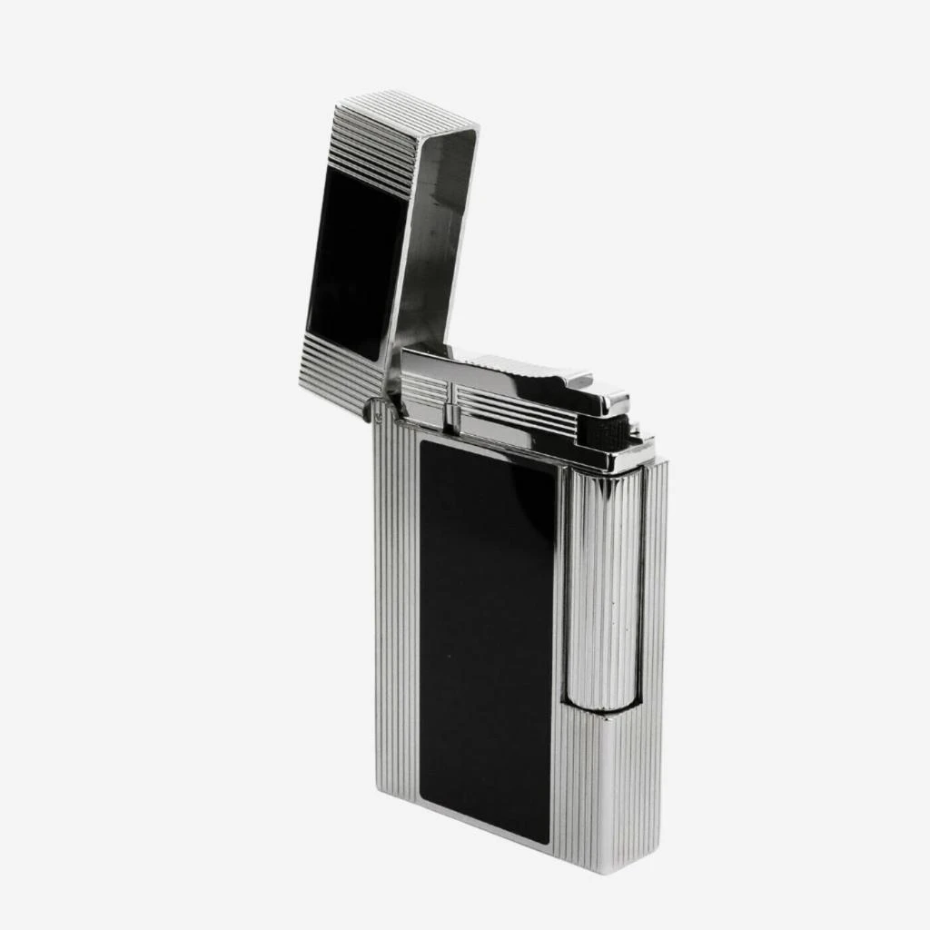S.T. Dupont S.T. Dupont Line 2 Windsor Palladium & Black Lacquer Lighter 016380 1