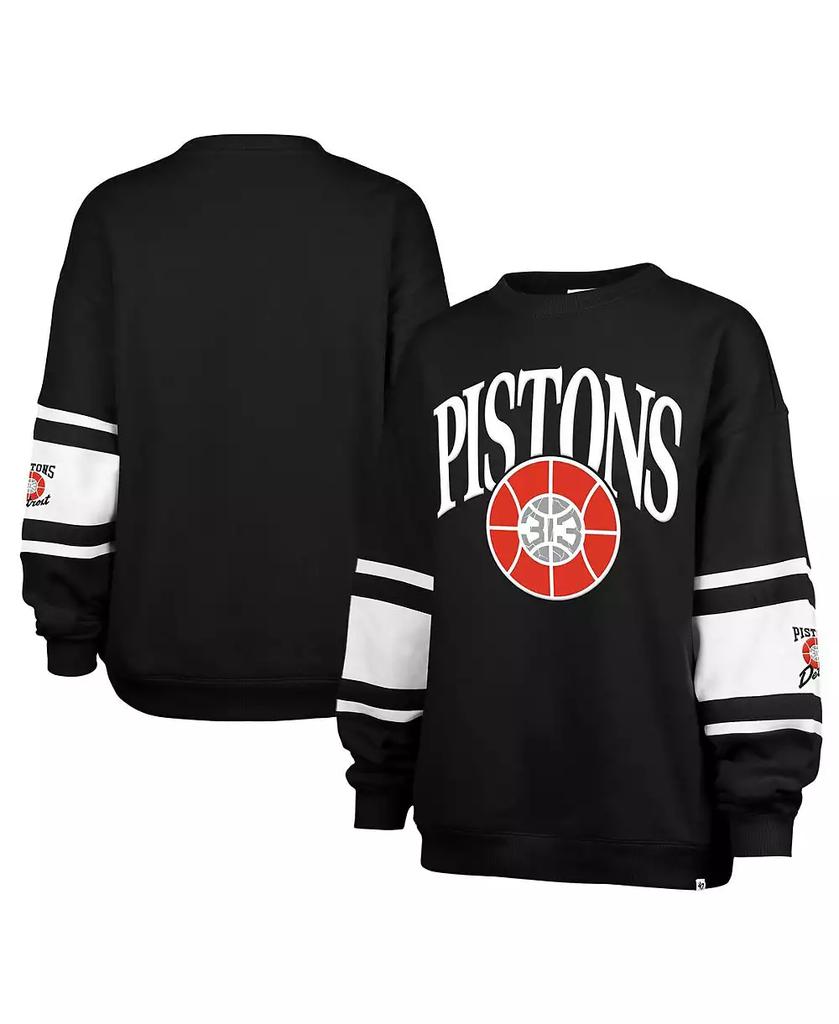 47 Brand Women's Black Detroit Pistons 2024/25 City Edition Steadfast Paneled Pullover Sweatshirt