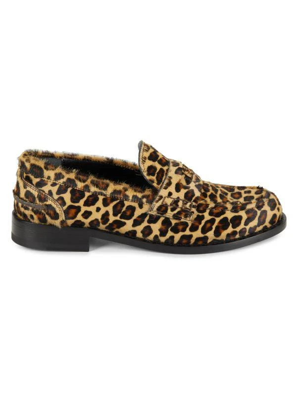 Roberto Cavalli Leopard Leather Penny Loafers 1