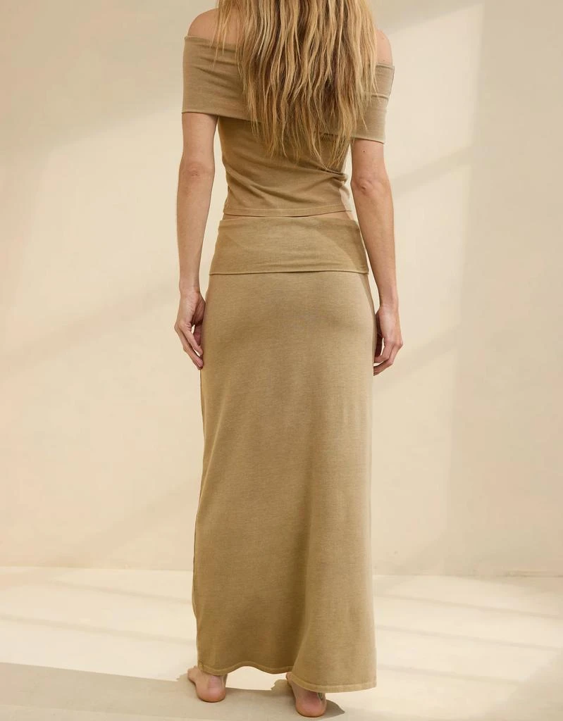 Aerie Aerie Chill Up Foldover Maxi Skirt 3