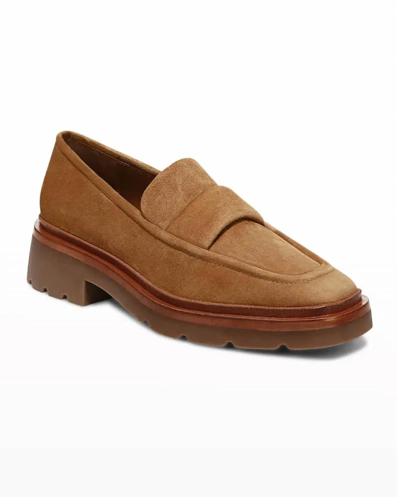 Vince Women's Robin Loafer In Light Fawn Suede 1