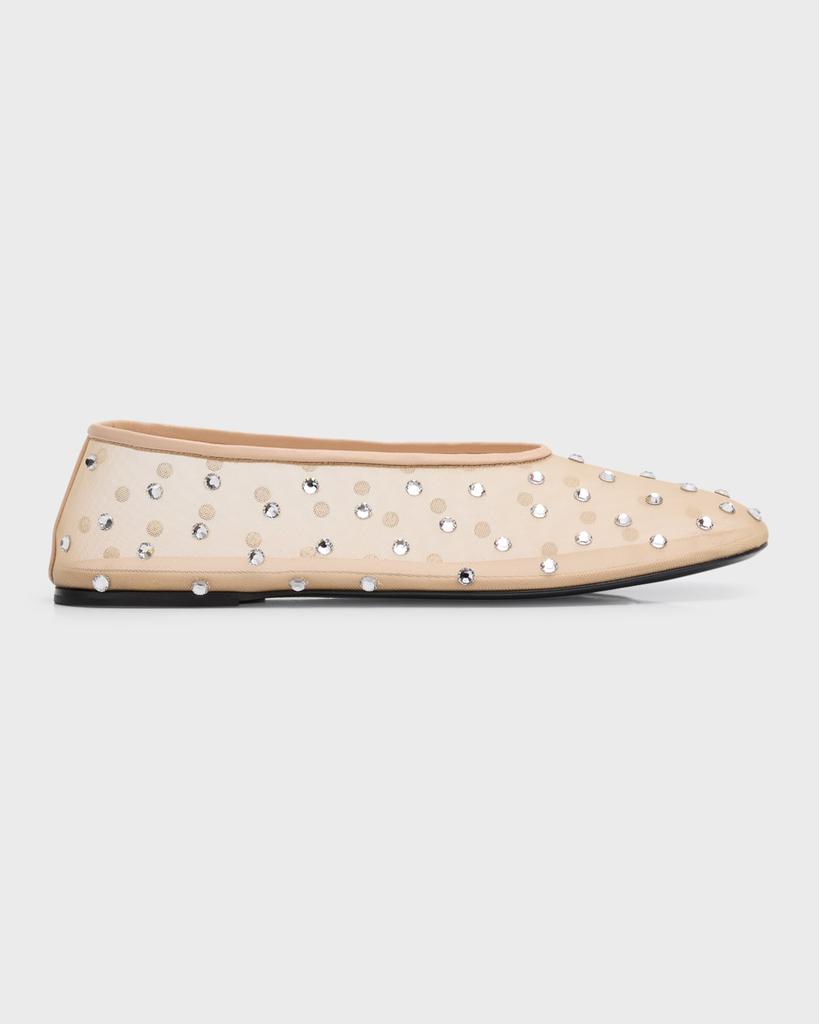 The Row Leather Square-Toe Ballet Flats - Single Shoes - Free