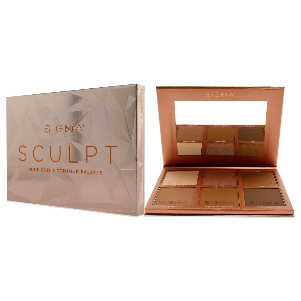 Sigma Beauty Sculpt Highlight Plus Contour Palette by SIGMA Beauty for Women - 0.98 oz Makeup 1