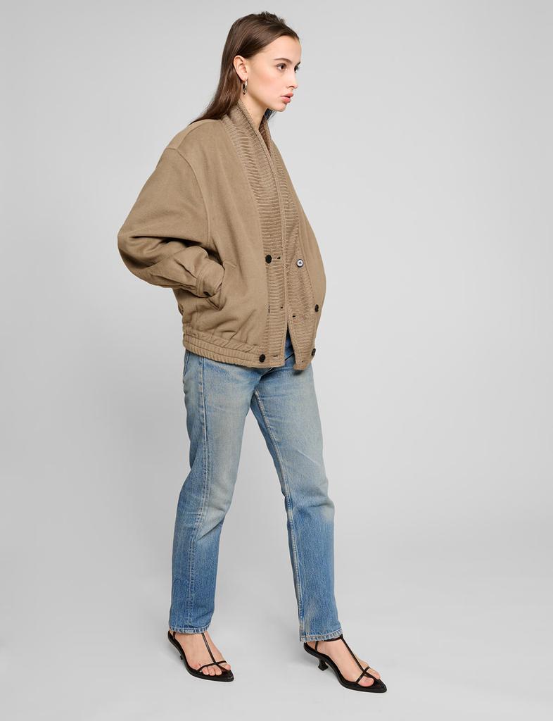 Pixie Market Mocha Bomber Jacket