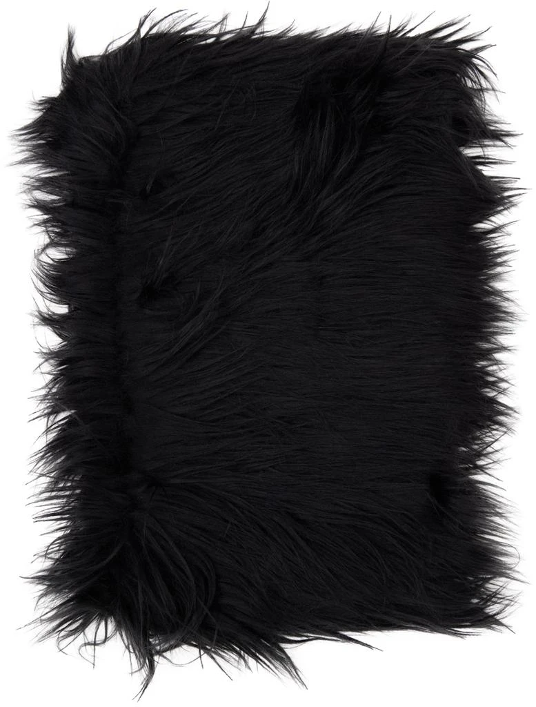 PAULA CANOVAS DEL VAS Black Faux-Fur Snood 2