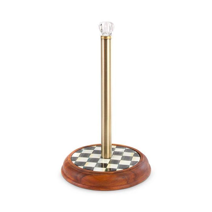 MacKenzie-Childs Courtly Check Wood Paper Towel Holder 1