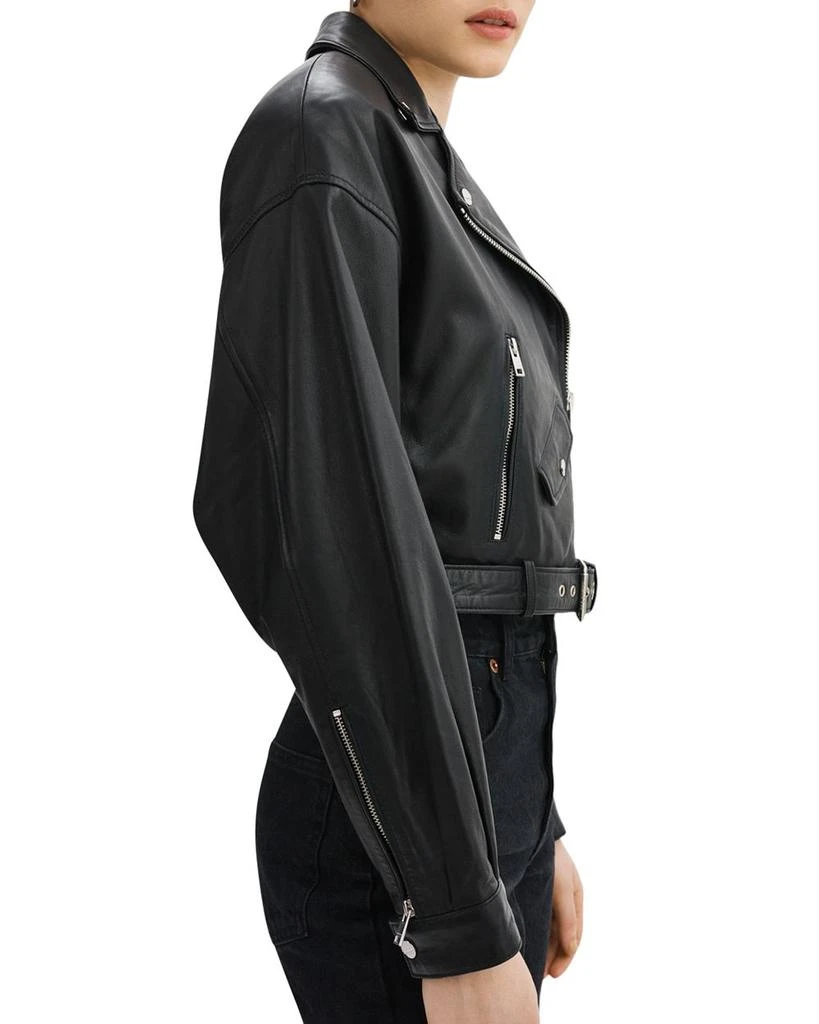 LaMarque Dylan Cropped Leather Biker Jacket 4