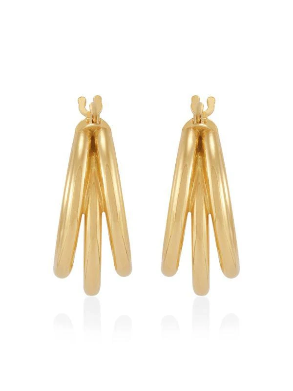 Saks Fifth Avenue 18K Goldplated Sterling Silver Hoop Earrings 2