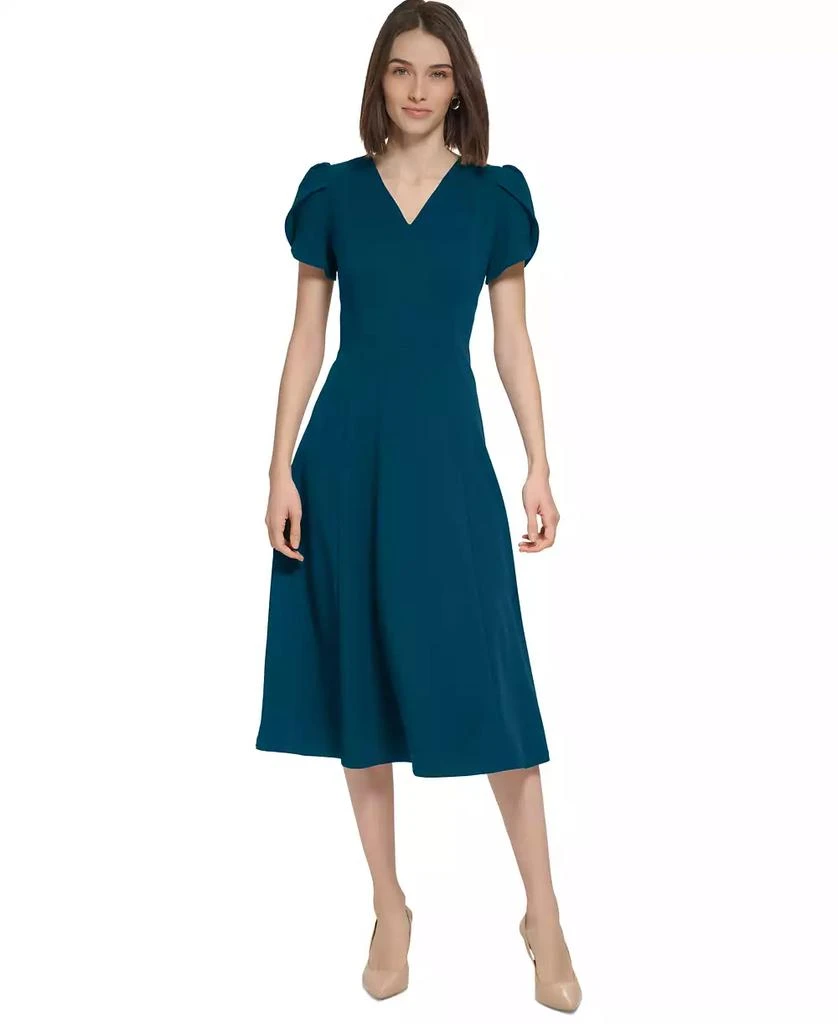 Calvin Klein Women
s V-neck Tulip-sleeve Dress