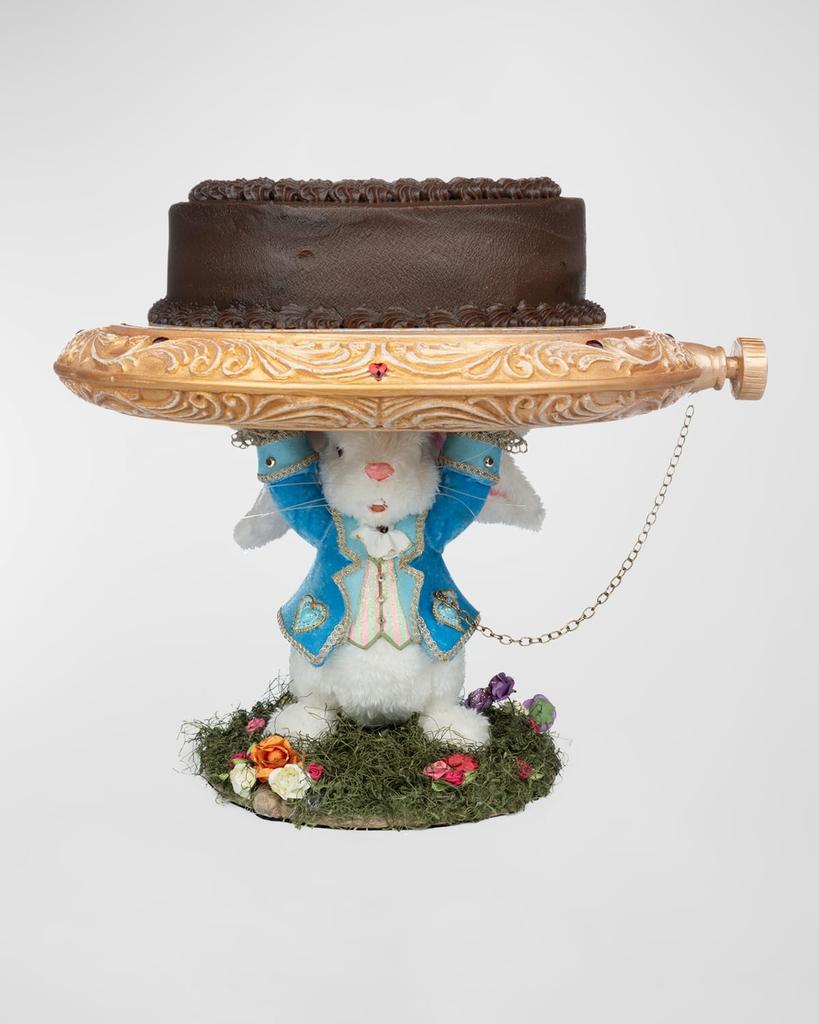 Katherine's Collection White Rabbit Cake Plate