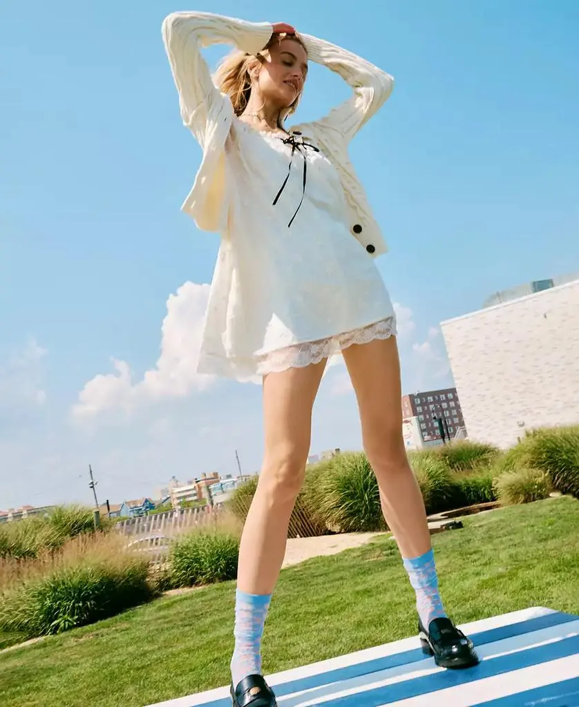 Free People Women's Juno Short Puff-Sleeve Mini Dress 8