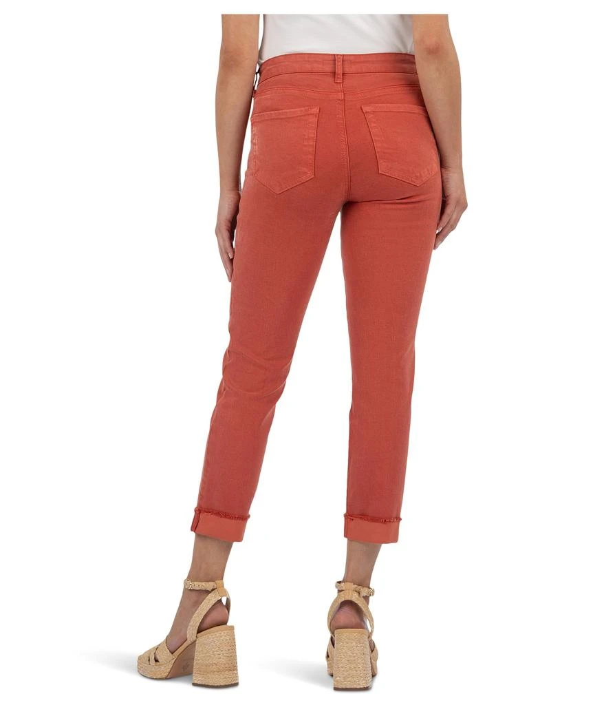 KUT from the Kloth Amy Crop Straight Leg- Roll Up Fray Princess Seam 3