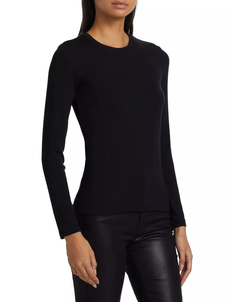 L'Agence Tess Rib-Knit Crewneck T-Shirt 4
