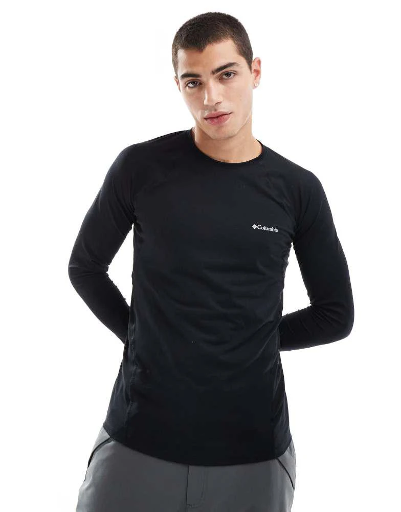 Columbia Columbia Midweight stretch long sleeve ski baselayer top in black 1
