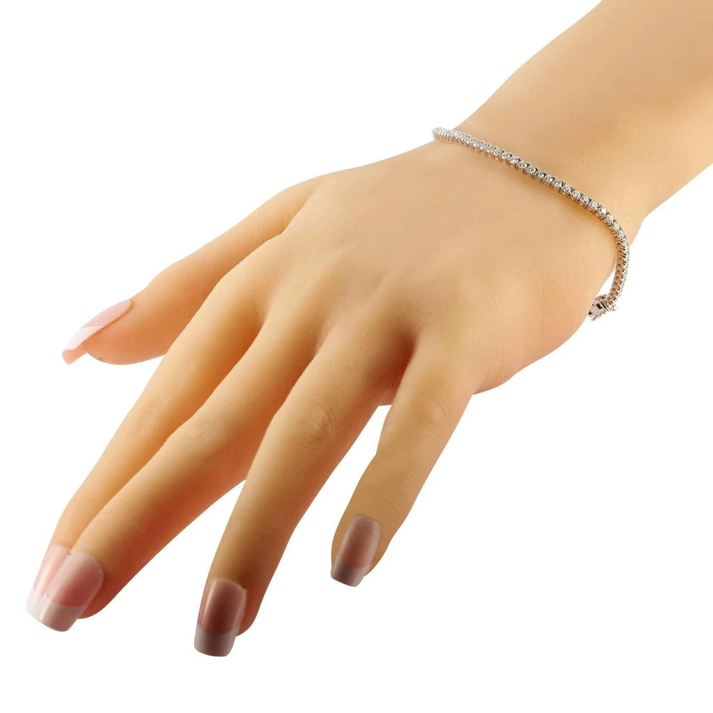 LB Exclusive 18K White Gold 2.90ct Diamond Tennis Bracelet MF02-111925 2